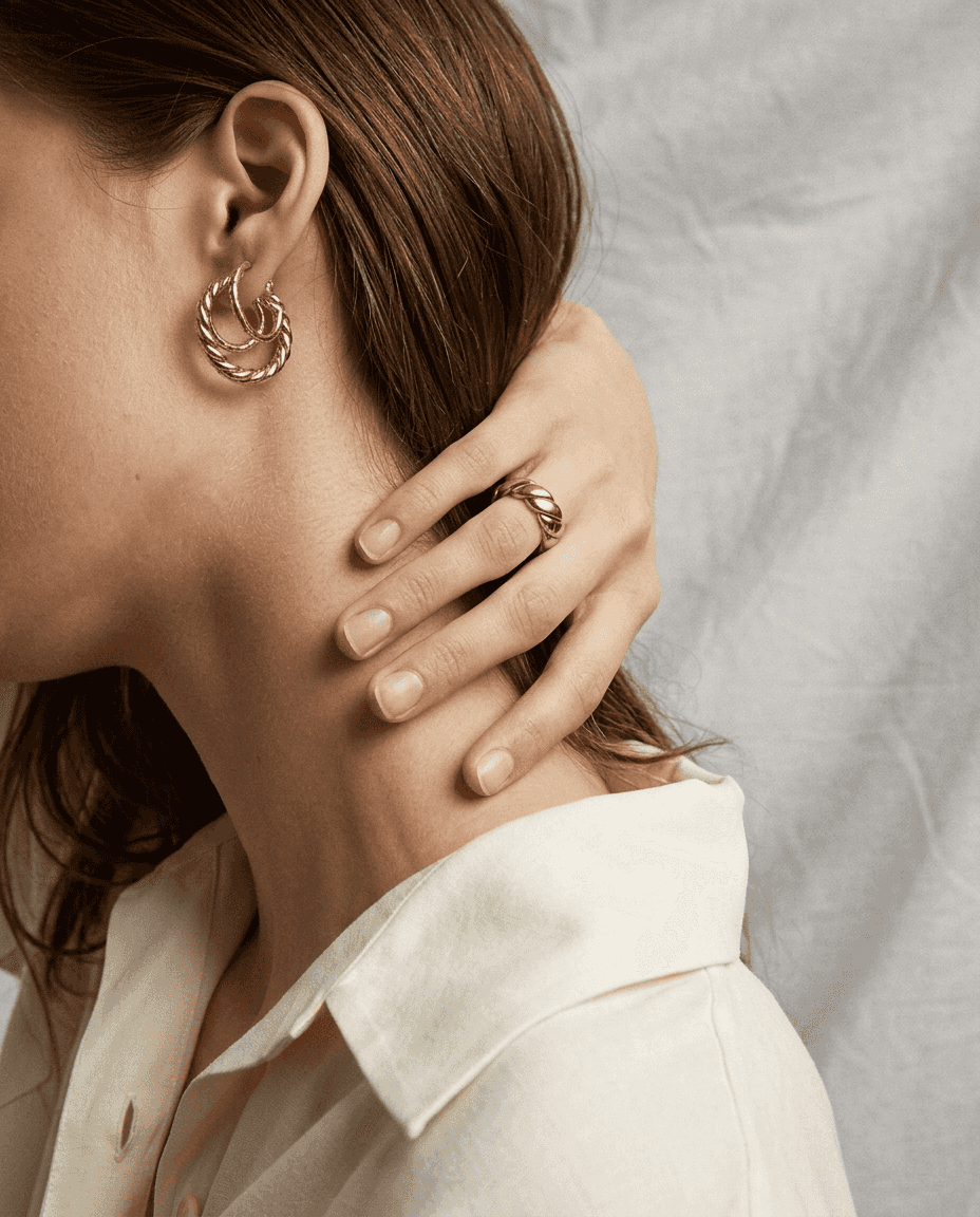 Minimalist Double Wire Braided Adjustable Ring