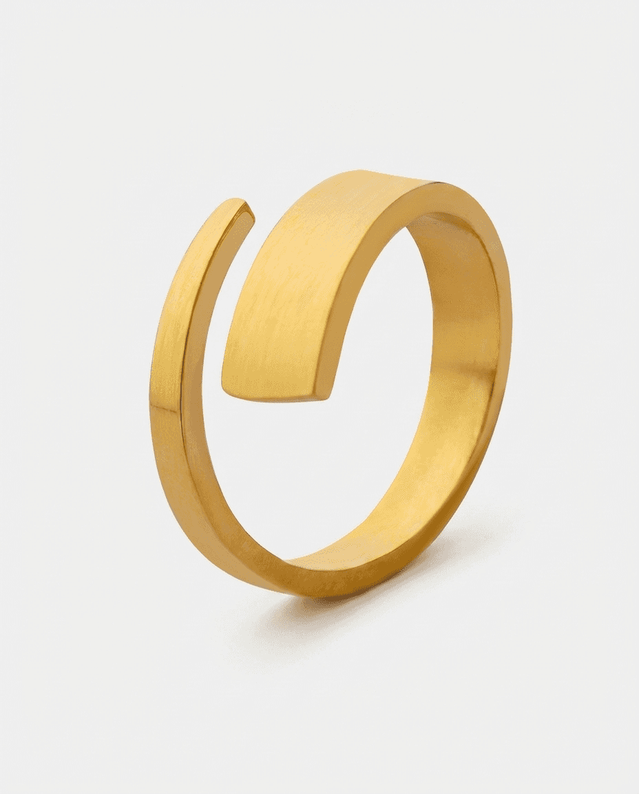Minimalist Twisted Band Ring