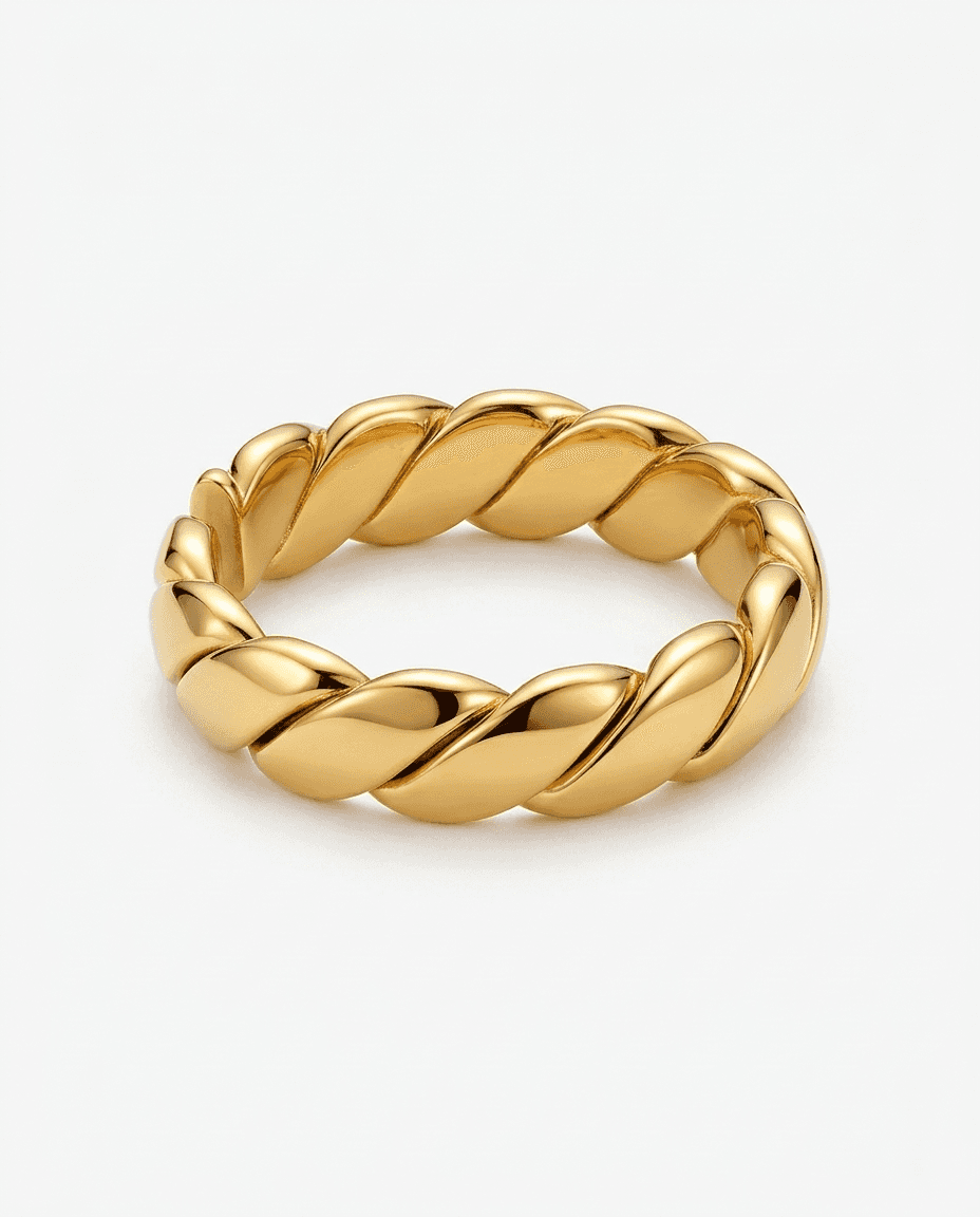 Minimalist Double Wire Braided Adjustable Ring