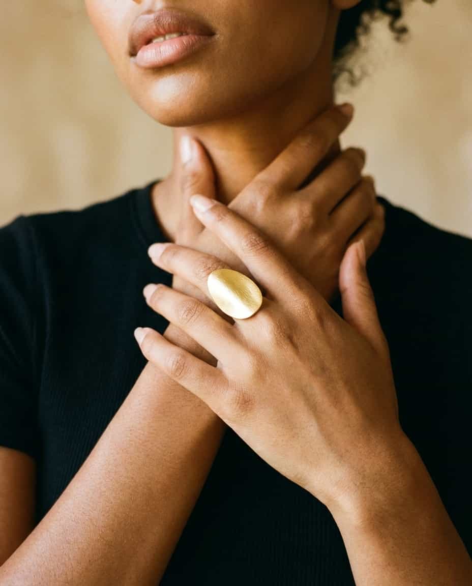 Vintage Matte Brushed Irregular Ring