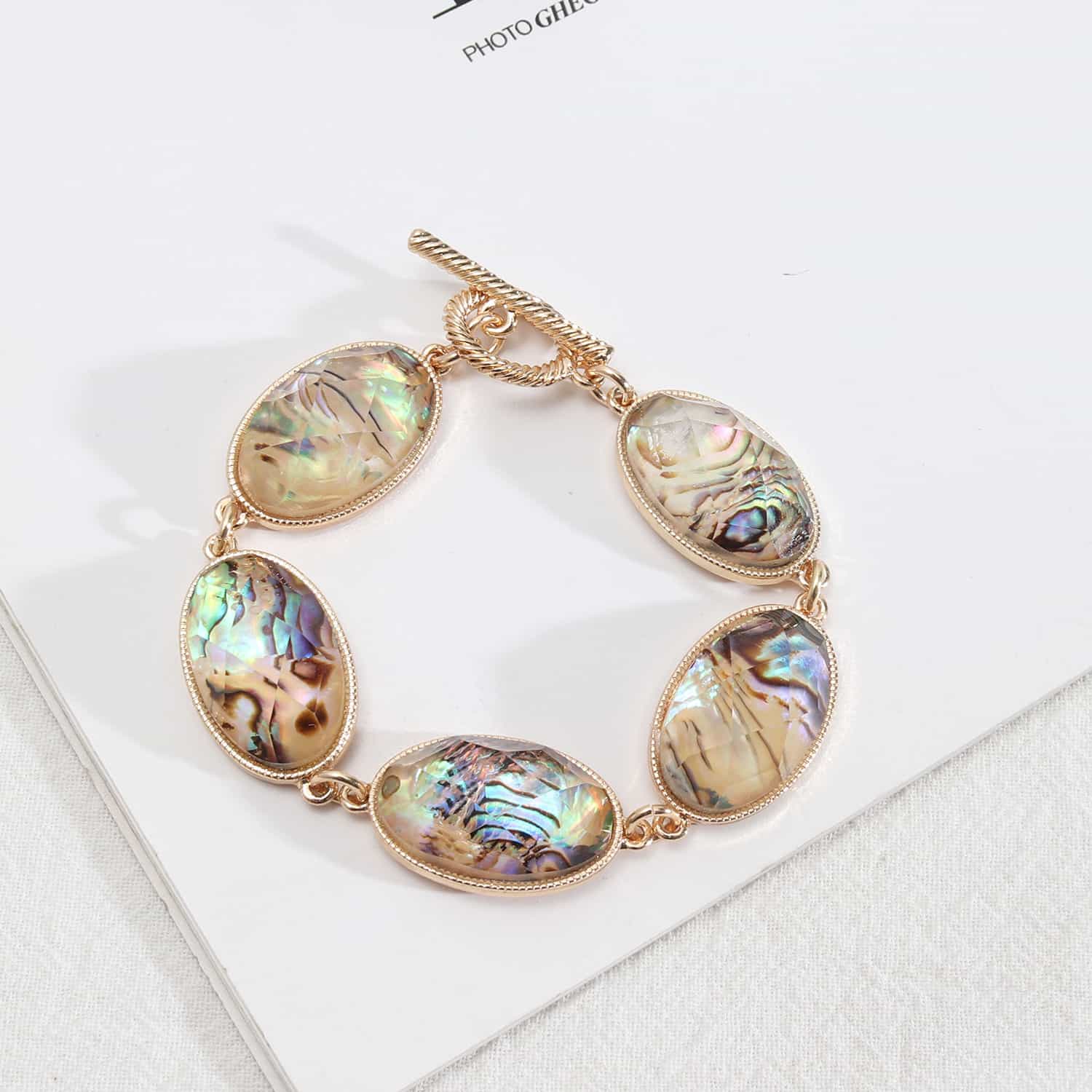 Elegant Abalone Shell Resin Bracelet