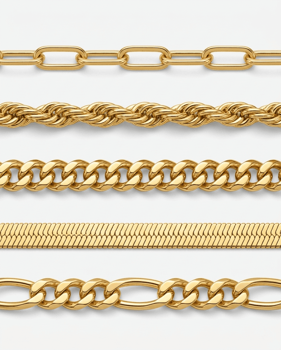 Layered Cuban And Paperclip Chain Bracelet Set