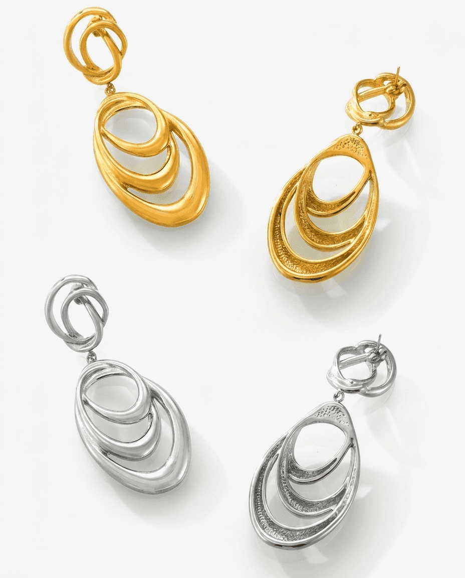 Minimalist Irregular Twisted Hoop Earrings