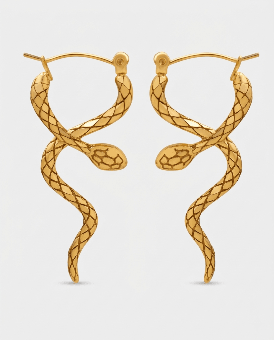 Vintage Wrap Around Serpent Earrings - Image 1