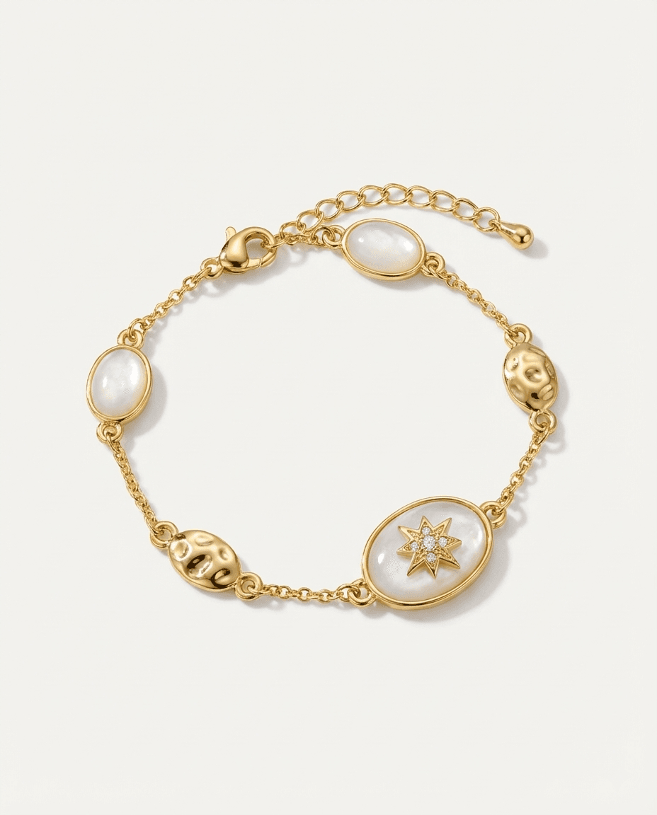 Vintage Mother Of Pearl Starburst Jewelry - Image 1