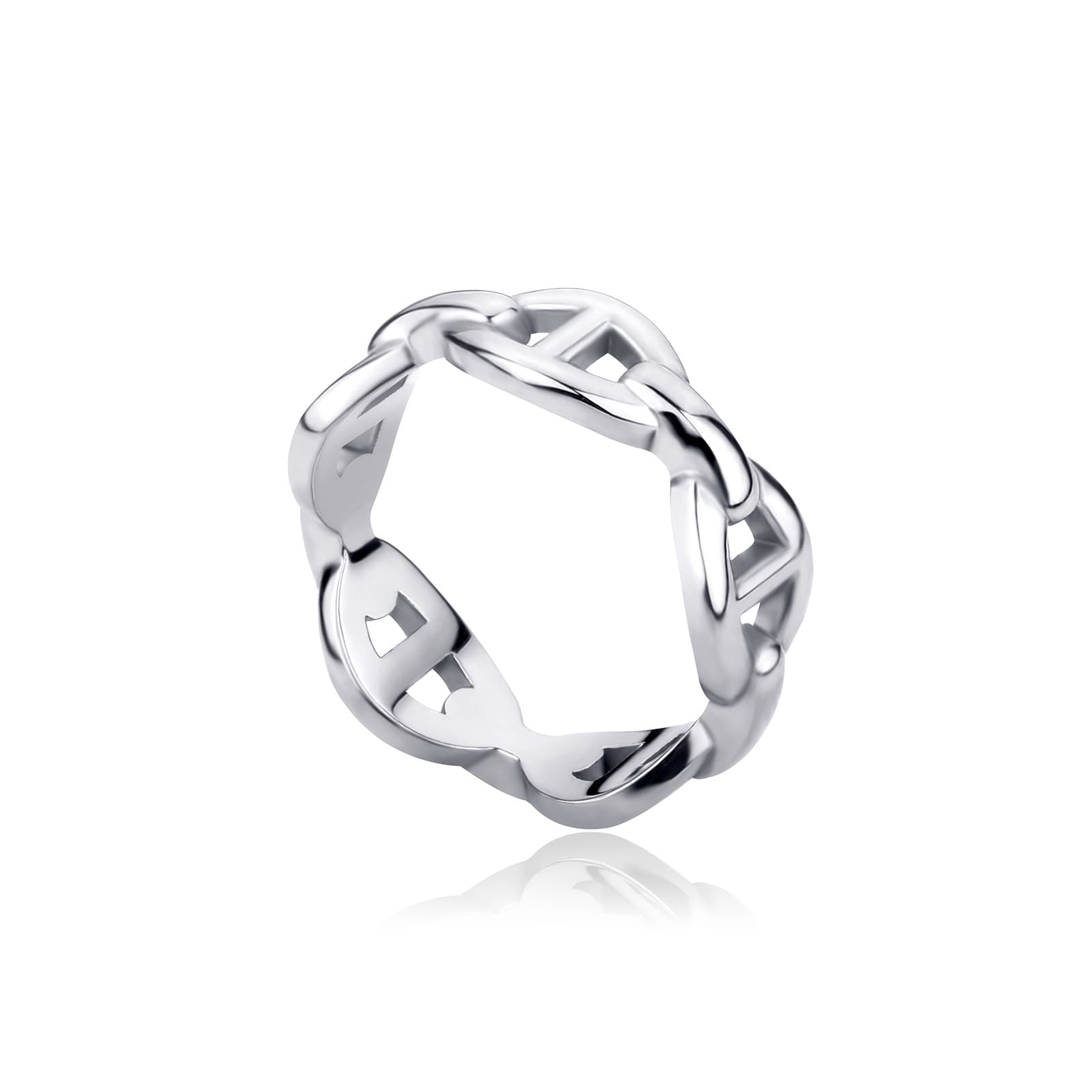 Vintage Chunky Cuban Link Ring - Image 3