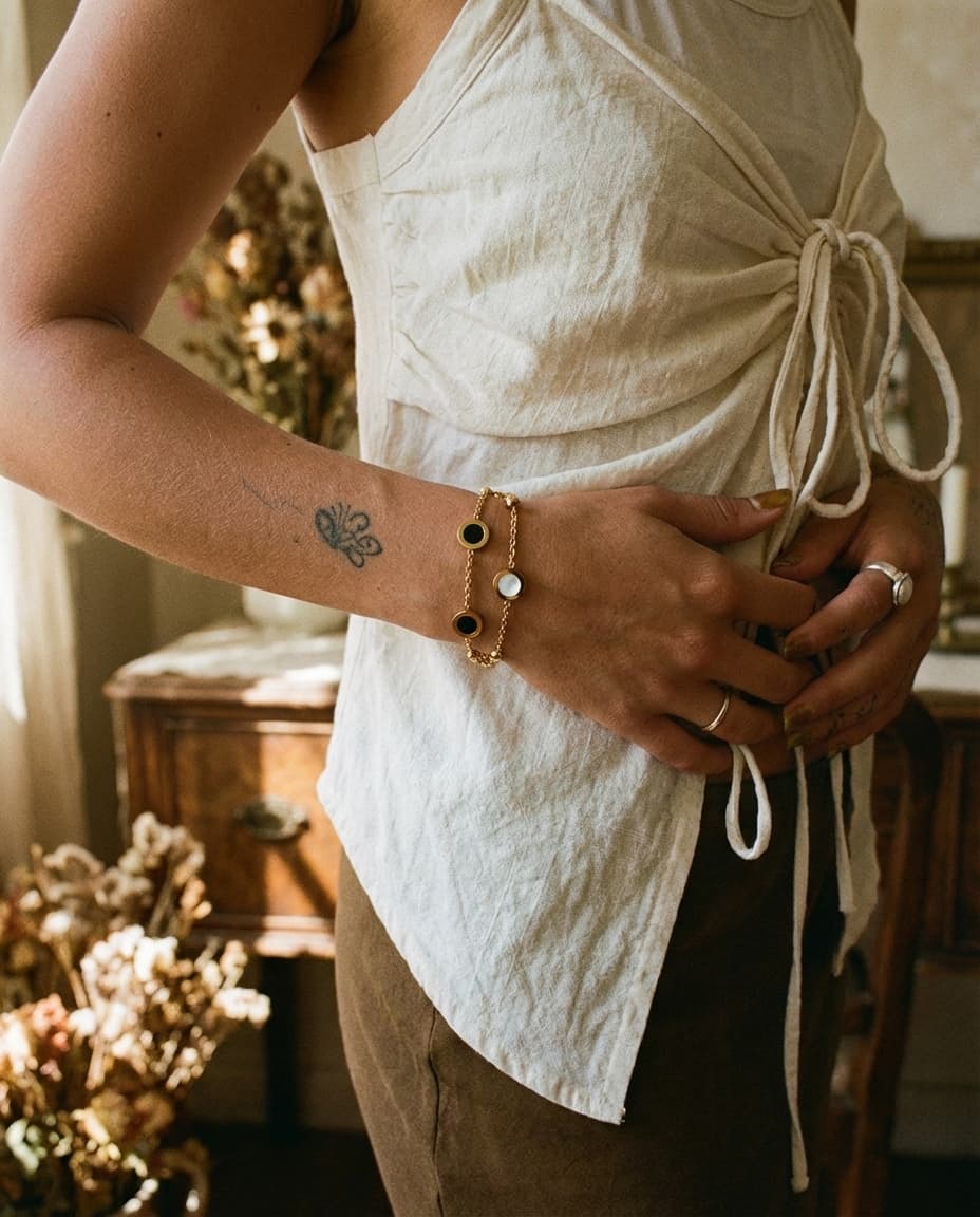 Minimalist 18K Gold Plated Chain Bracelet - Image 3