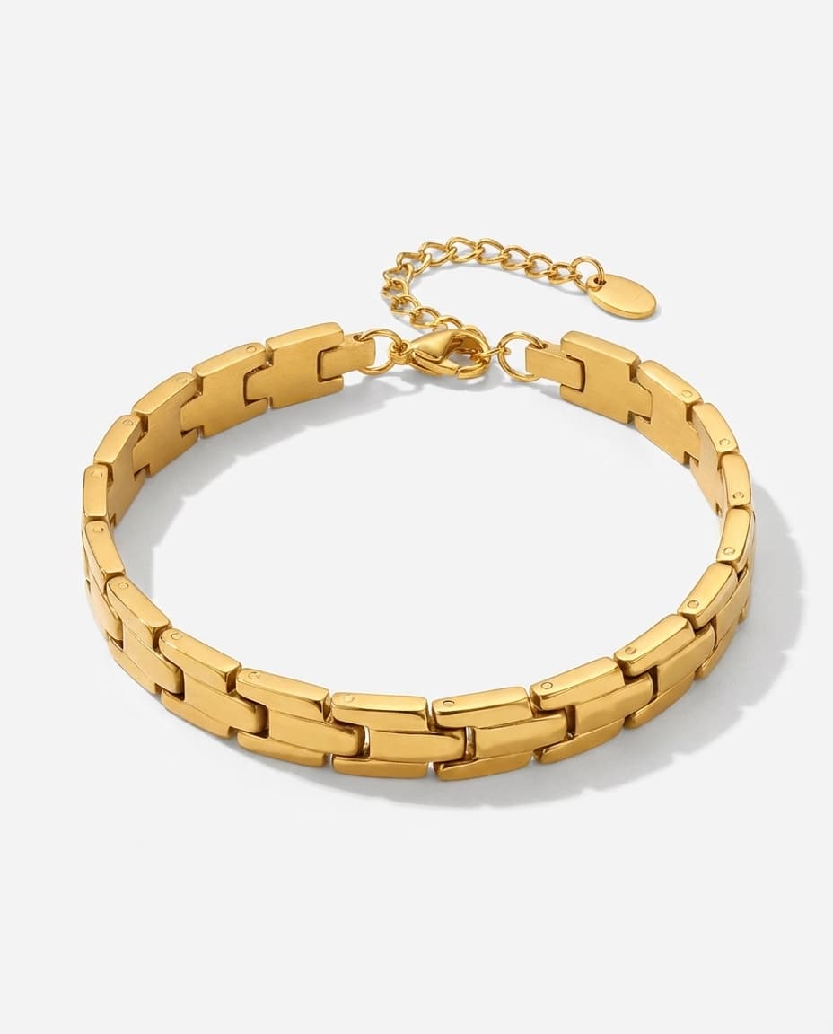 Minimalist Tarnish-Free Watch Link Bracelet - Image 1