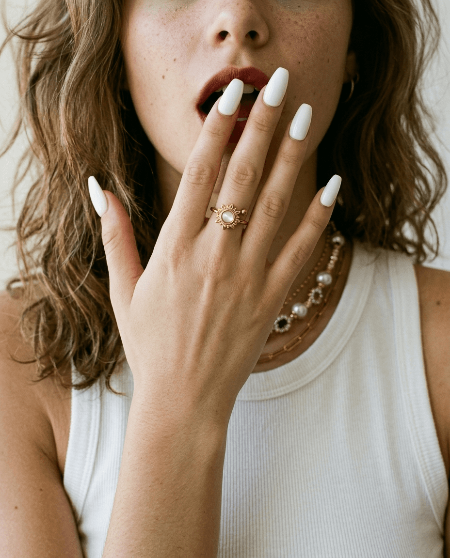 Vintage Sunburst Cat Eye Adjustable Ring - Image 2