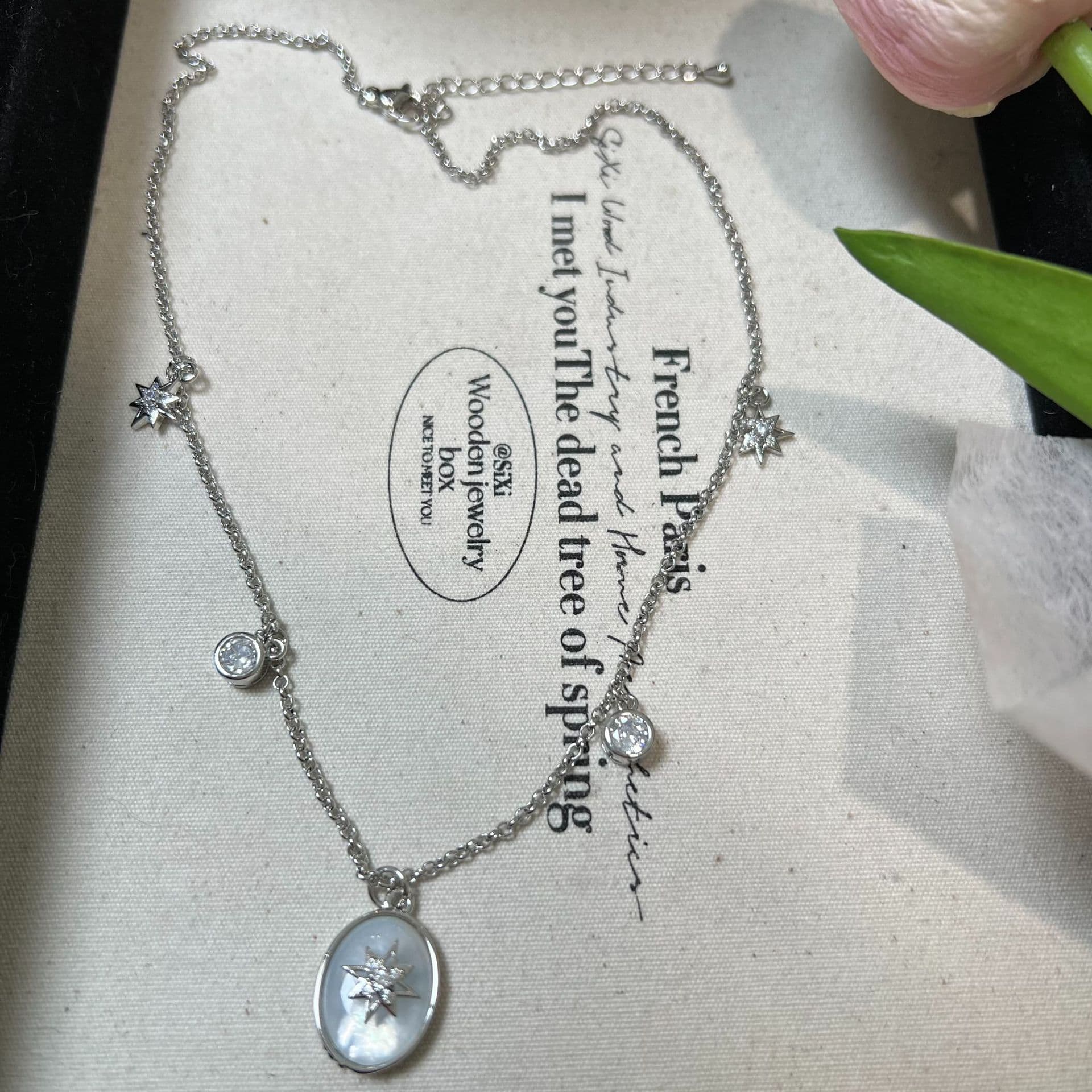 Vintage Mother Of Pearl Starburst Jewelry - Image 6