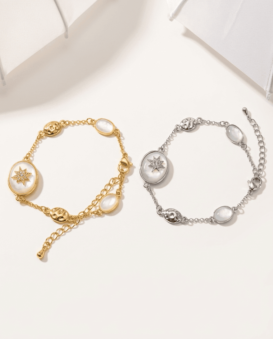 Vintage Mother Of Pearl Starburst Jewelry - Image 3