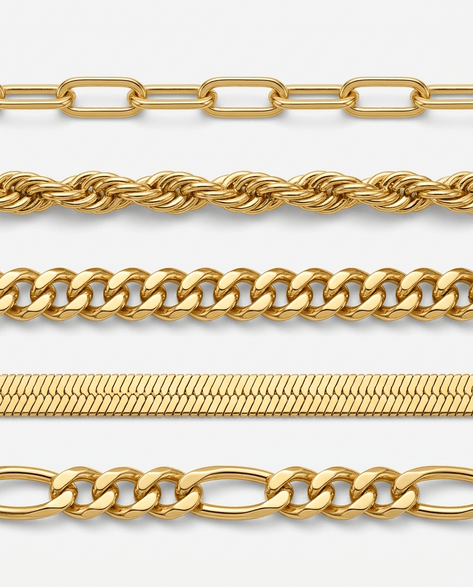 Layered Cuban And Paperclip Chain Bracelet Set - Image 1