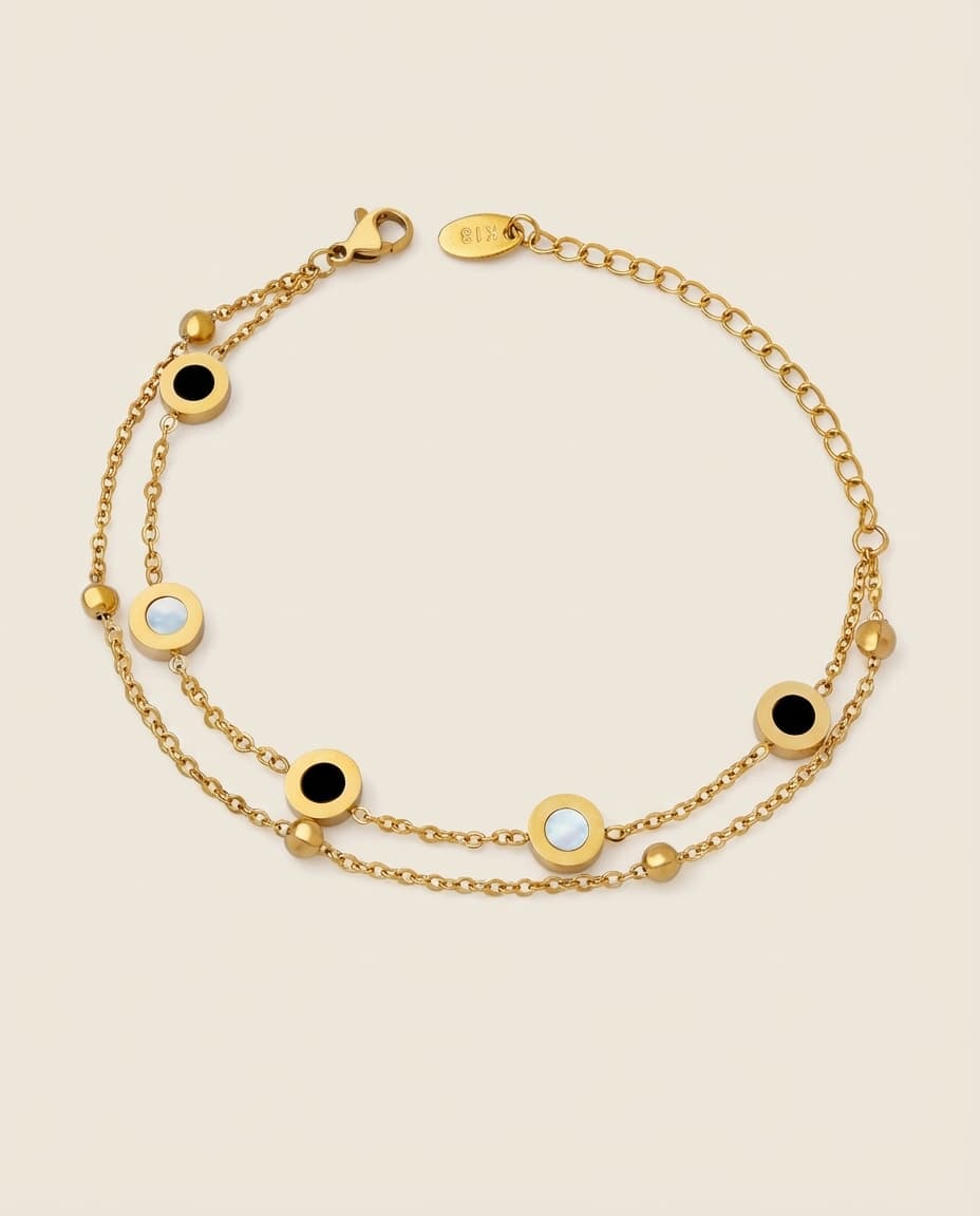 Minimalist 18K Gold Plated Chain Bracelet - Image 1