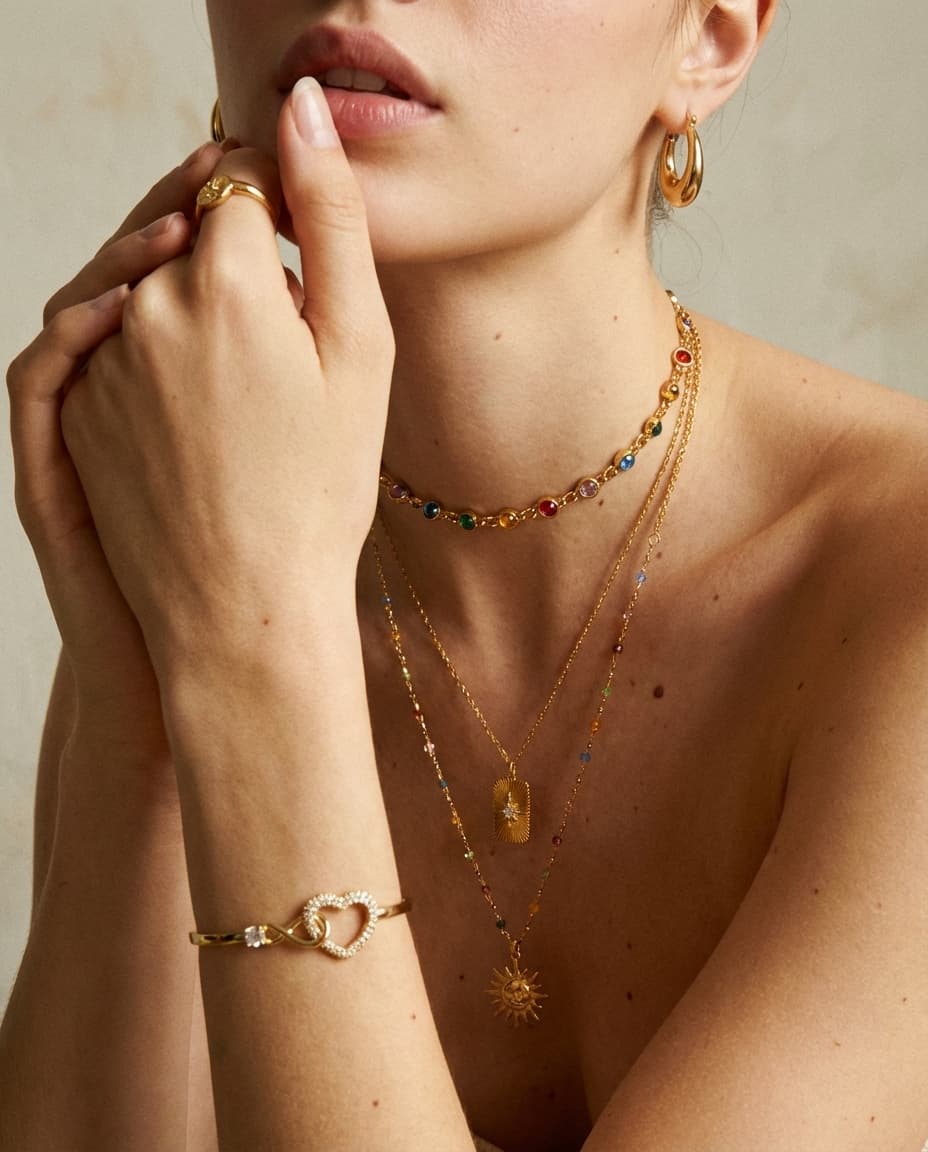 Minimalist Hollow Heart Zircon Bracelet - Image 2